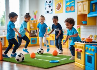 Hvordan fodboldtræning kan kombineres med leg i et legetøjskøkken til børn