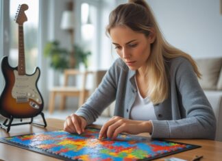 Hvordan puslespil kan forbedre din koncentration når du lærer elektrisk guitar til begyndere