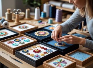 Kreative måder at bruge syprojekter til at dekorere sættekasser