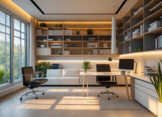 Optimal belysning og reoler til stuen løsninger for et funktionelt hjemmekontor