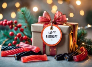 Overrask med en fødselsdagshilsen med lakrids twist til jul