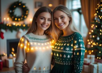Sådan finder du den perfekte julesweater med lys til kvinder og matchende julekjole