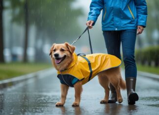 Sådan holder du din hund tør og glad med det rette regndækken til hunde