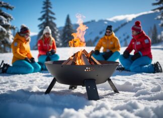 Sådan holder du varmen på skituren med et bålfad med rist til skiture