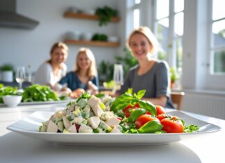 Sådan kombinerer du hønsesalat og opskrifter med tomatsalat for en frisk og lækker ret