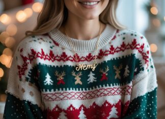 Sådan matcher du din juletrøje med en halskæde med navn