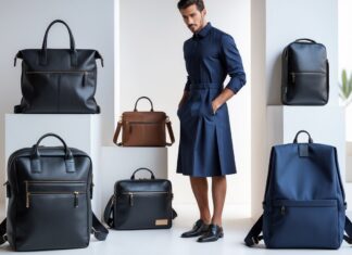 Sådan matcher du din kjole med tasker til mænd online