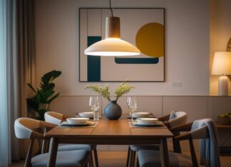 Sådan skaber du den perfekte atmosfære med kunst og spisebordslampe til hjemmet