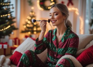 Sådan skaber du den perfekte decemberstemning med make-up og julepyjamas