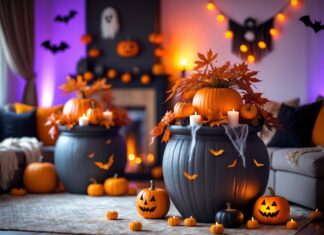 Sådan skaber du den perfekte halloween stemning i stuen med store krukker