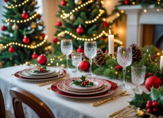Sådan skaber du den perfekte julestemning med kunstige juletræer og smukke juletallerkner til julebordet