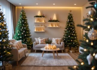 Sådan skaber du den perfekte julestue med kunstige træer og hylder til stuen