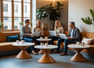 Sådan skaber du den perfekte kaffehjørne med runde elipse borde