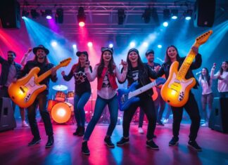 Sådan skaber du den perfekte rockfest med oppustelige kostumer til festen