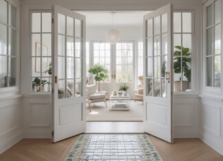 Sådan skaber du en elegant indretning med franske dobbeltdøre og kakkelbord til din indretning