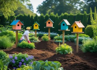 Sådan skaber du en smuk have med fuglehuse og korrekt jordhåndtering