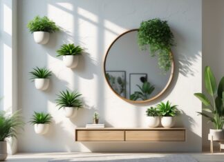 Sådan skaber du en stilfuld indretning med vægkrukker og stort spejl til væggen