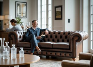Sådan skaber du en stilfuld stue med en chesterfield sofa i høj kvalitet og elegante glaskander