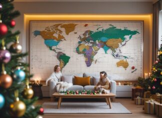 Sådan skaber du en unik julestemning med verdenskort til væg dekoration og sjove julekugler