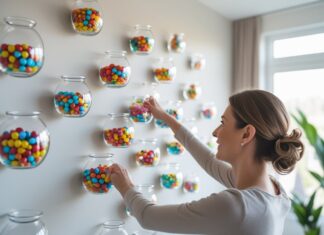 Sådan skaber du en unik vægdekoration med bonbonniere i glas
