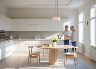 Sådan skaber du et harmonisk køkken med underskabe og ovalt spisebord