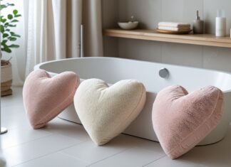 Sådan skaber du et stilfuldt badeværelse med hjertepuder til badeværelset
