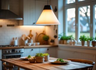 Sådan skaber du hygge i køkkenet med en mønelampe til hjemmet
