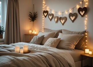 Sådan skaber du hygge i soveværelset med håndlavede julehjerter og senge