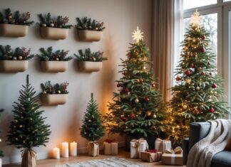 Sådan skaber du julestemning med vægkrukker og kunstige juletræer til hjemmet