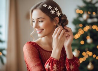 Sådan styler du din julekjole med hårspænder til julefester