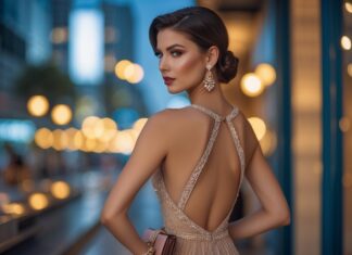 Sådan styler du en kjole med åben ryg til en aften i byen