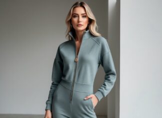 Sådan styler du jumpsuits med en sweatshirt med lynlås til kvinder