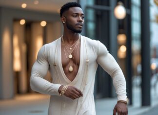 Sådan styler du lange kjoler med halskæder til mænd online