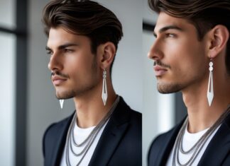Sådan styler du smykker: fra lange øreringe til halskæder til mænd online