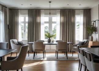 Sådan vælger du de perfekte gardiner i Middelfart til din spisestue med armlænsstole