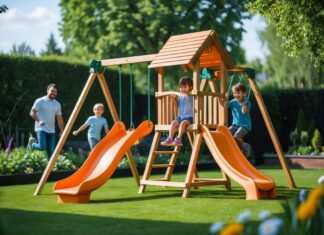 Sådan vælger du det perfekte gyngestativ med rutsjebane til din have