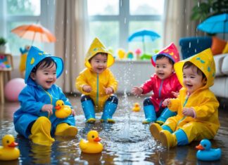 Sjove aktiviteter til regnvejrsdage med babykostumer til regnvejrsdage