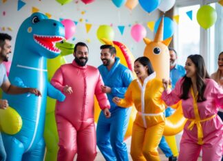 Sjove ideer til oppustelige kostumer til festen