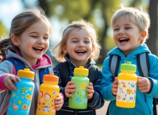 Sjove sange til børn på farten med drikkedunke til børn