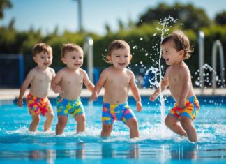 Sjove vandaktiviteter for børn med de bedste baby badebukser til børn