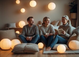 Skab hygge i hjemmet med lyskugler og gulvpuder