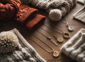 Varmt tilbehør til vinteren og personlige smykker med bogstaver online