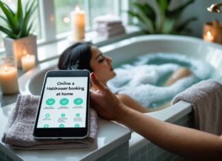 Afslapning og selvforkælelse: find din frisør online og nyd et bad derhjemme