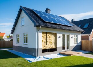 Energibesparelser med hulmursisolering og nyt tag Grindsted