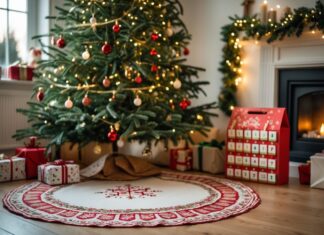 Find den perfekte julestemning med et juletræstæppe og slikjulekalender