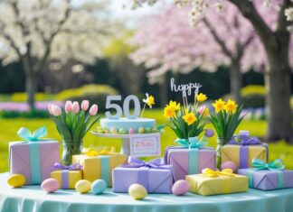 Gaveideer til en 50-års fødselsdag i påskens tegn