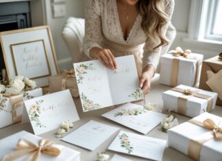 Gaveidéer til hende der elsker personlige bryllupskort og gaver