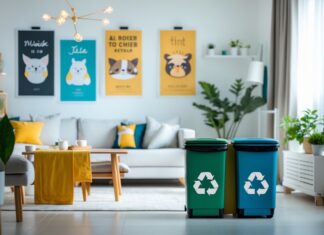 Kreative måder at organisere dit hjem på med personlige plakater og en effektiv løsning til affaldshåndtering