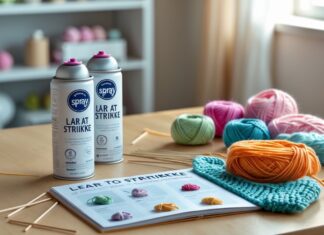 Kreative projekter med spraylim og lær at strikke guide