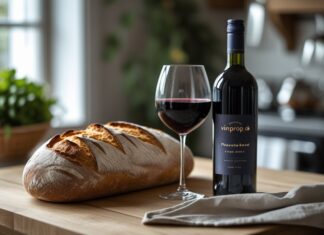 Perfekt match: franskbrød og vin fra Vinprop.dk